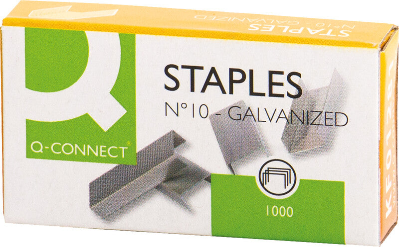 Q-Connect Heftklammern Nr. 10 – 5 mm – Metall, silber – 1000 Stk.