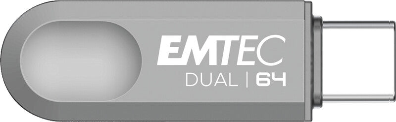 Emtec D280 USB-Stick – 64 GB, USB 3.2, Dual-Stecker USB-A/USB-C