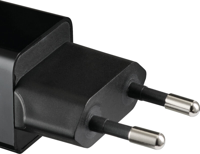Hama 00201985 USB-Ladegerät 25 W – USB-C×1 – PD 3.0, QC 3.0 – EU-Stecker (Typ C) – Schwarz