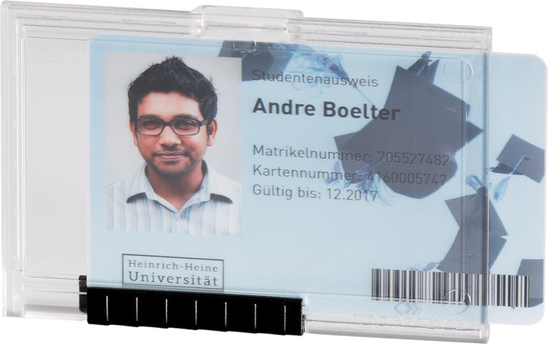 Durable Ausweishalter – 87 × 54 mm, Kunststoff, transparent – 10 Stück