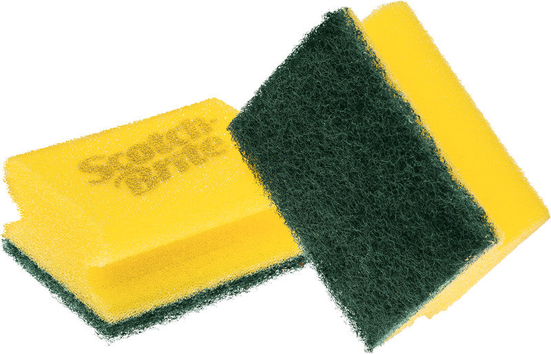 Scotch-Brite Universalschwamm Classic – Kunststoff, 9 × 7 × 4,5 cm, Gelb, für Metallbehälter, Pfannen, Grills