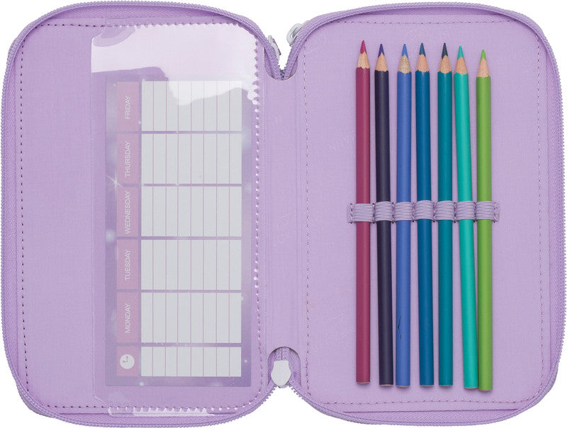 Beckmann Klassisches Etui Triple, gefüllt, 28-teilig – Candy – Kunststoff – 13 × 20,5 × 7 cm