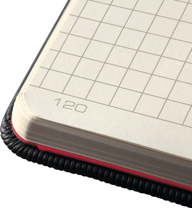 Sigel Notizbuch A4, kariert, Fadenheftung, 194 Seiten, 80 g/m² – schwarz