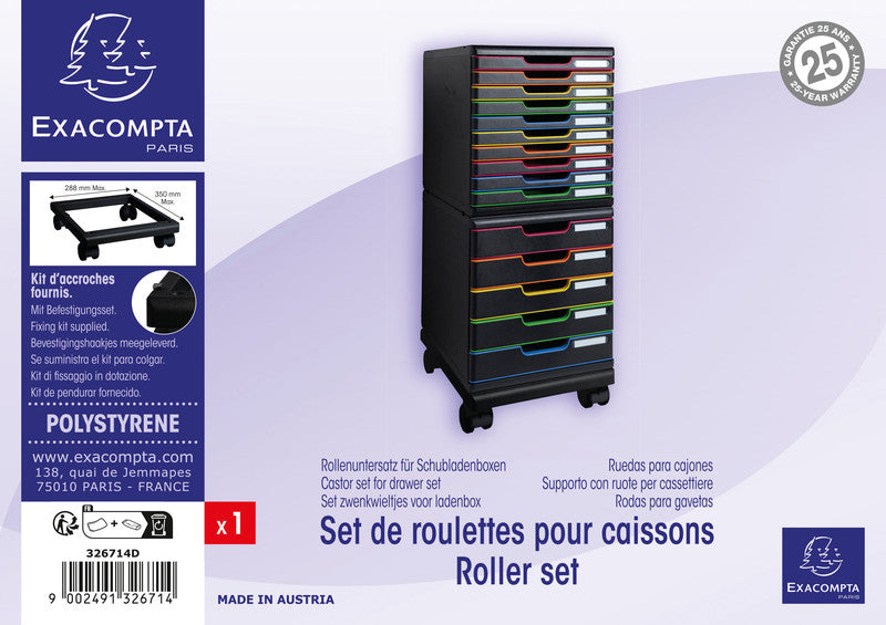 Exacompta Rollset – für Schubladenelemente – 288 × 350 mm