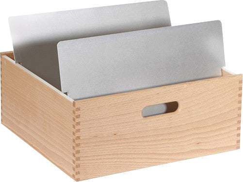 Flück Karteikasten A4 quer, braun, Buche – 1 Stück – für A4 quer