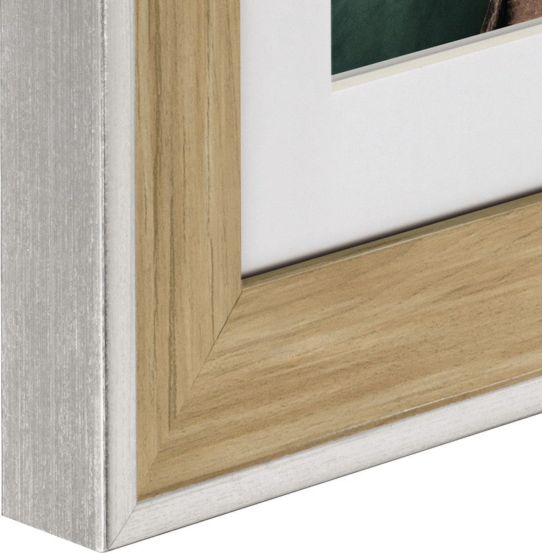 Hama Bilderrahmen Sierra, Kunststoff, Natur, 16,5 × 21,5 cm, mit Aufsteller und Aufhänger – eco:plus