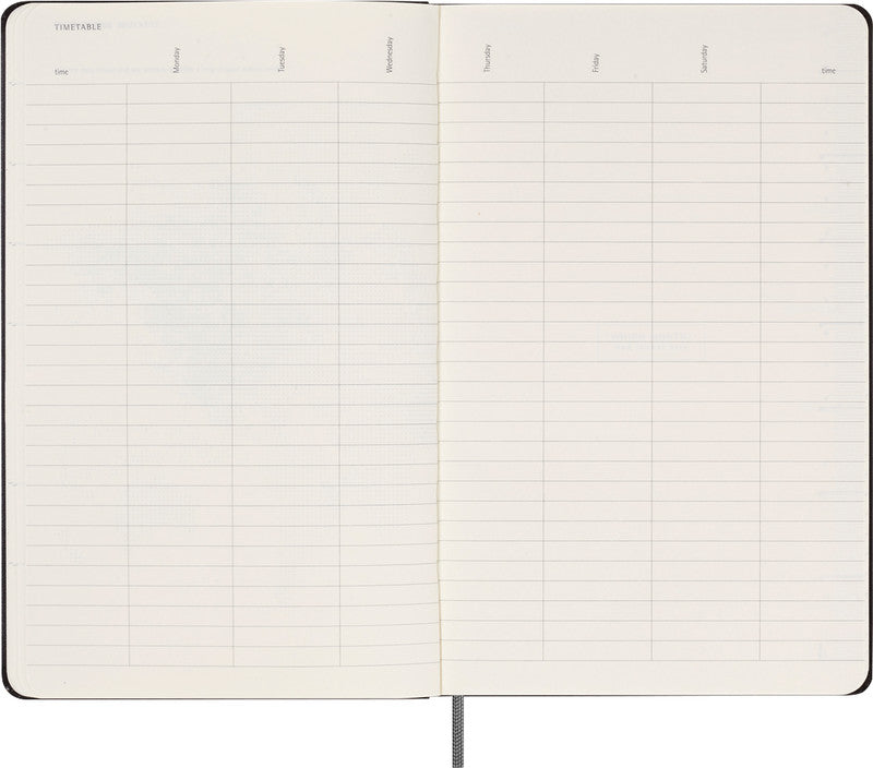Moleskine Wochenplaner – undatiert, 13 × 21 cm, schwarz