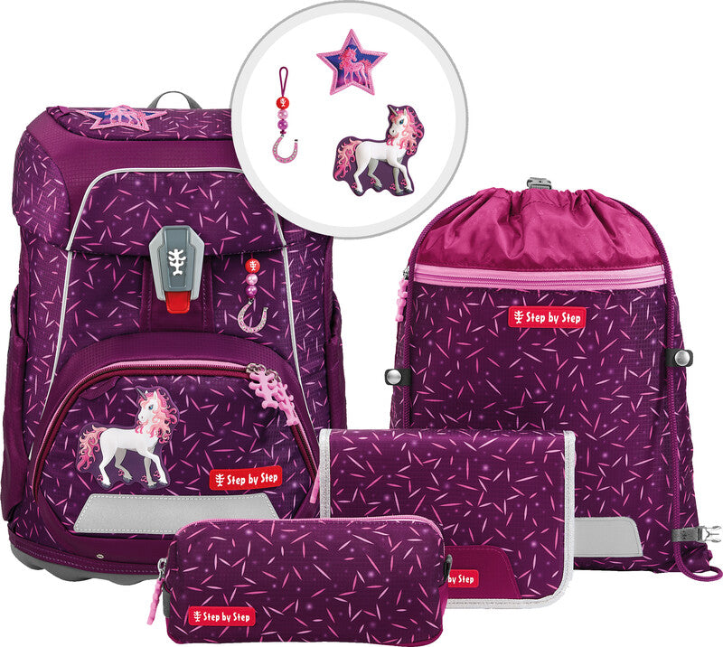 Step by Step Schulrucksack-Set Fit – 5-teilig – Pretty Unicorn Nuala