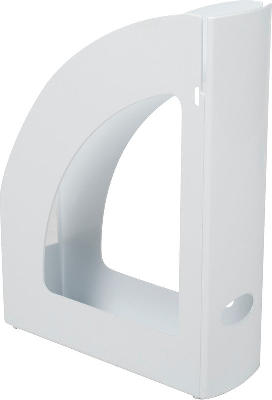 Q-Connect C4 Stehsammler – 80 mm, weiss, Kunststoff