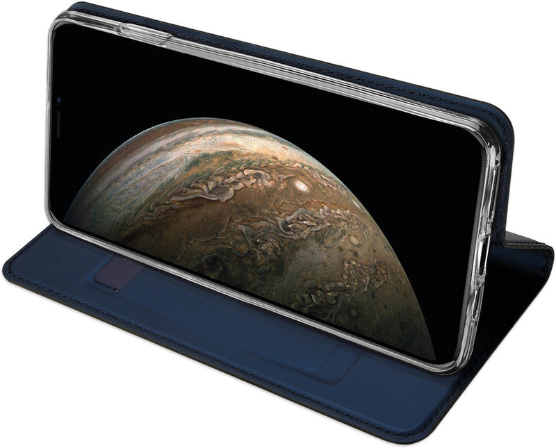 Dux Ducis Booklet-Hülle – für Apple iPhone 11 – dunkelblau – Kunstleder – mit Kartenfach, Magnetverschluss
