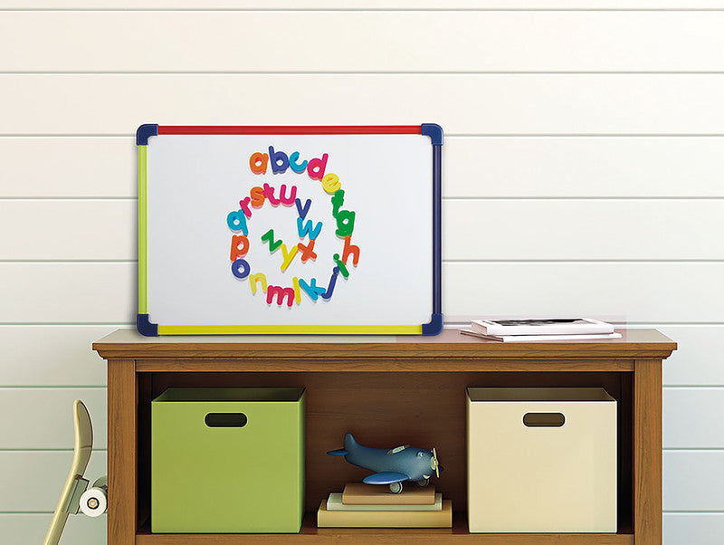 MAUL Whiteboard – 35 × 24 cm, lackierter Stahl, magnetisch, Kunststoffrahmen, Wandmontage
