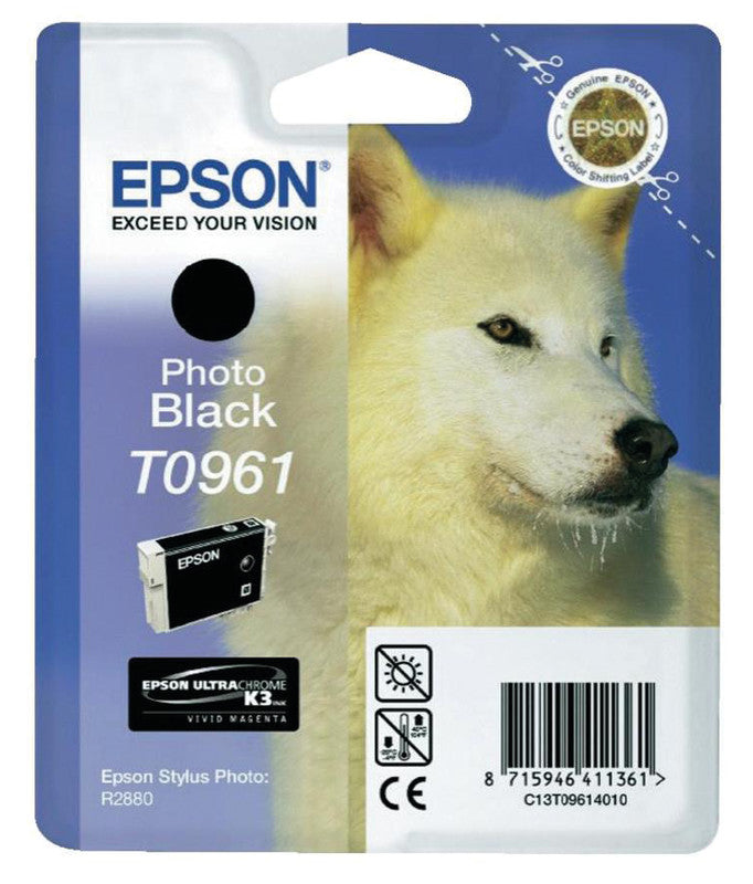 Epson Tintenpatrone T0961, Foto Schwarz, 11,4 ml