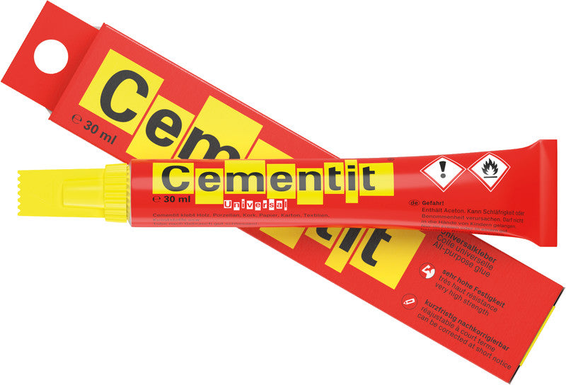 Cementit Universalkleber – permanent, transparent, 30 ml, für Glas, Porzellan, Stein usw.