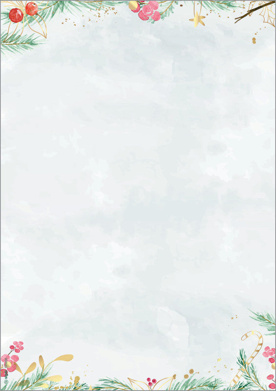 Sigel Motivpapier – A4, 90 g/m², Motiv: Christmas Magic Watercolor – für Inkjet/Laser/Kopierer – 25 Blatt