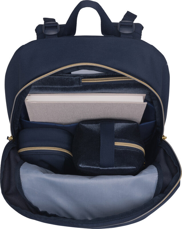 Beckmann Junior Sport Rucksack – Blue Bow – Dunkelblau, 30 l – aus recycelten PET-Flaschen