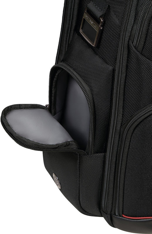 Samsonite Pro-DLX 6 3V Notebook-Rucksack – für Notebooks bis 17,3", RFID-Fach, USB-Anschluss, Nylon, schwarz