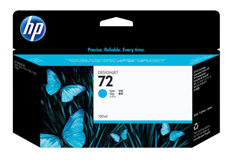 HP Tintenpatrone 72, cyan, 130 ml – für Tintenstrahldrucker/Multifunktionsgeräte