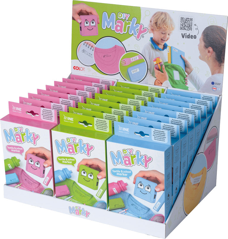 Colop Motivstempel MARKY – Motiv: zum Selbersetzen, selbstfärbend, 38 × 14 mm