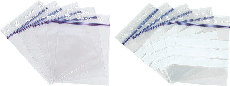 Topgrip Verschlussbeutel, transparent, mit Schnellverschluss – 50 × 75 mm – 10 Stk.