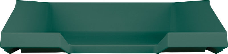 Helit Stapelbarer Briefkorb mit Griffausschnitt, Beschriftungsfeld, matt, grün, B 255 × H 67 × T 345 mm