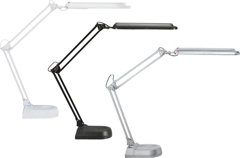 MAUL LED Tischleuchte Atlantic – drehbar, neigbar, Standfuss – 5'800 K – 400 lm 9 W – schwarz