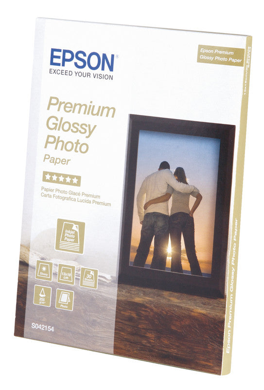 Epson Premium Glossy Fotopapier – glänzend, 130 × 180 mm, 255 g/m² – für Tintenstrahldrucker