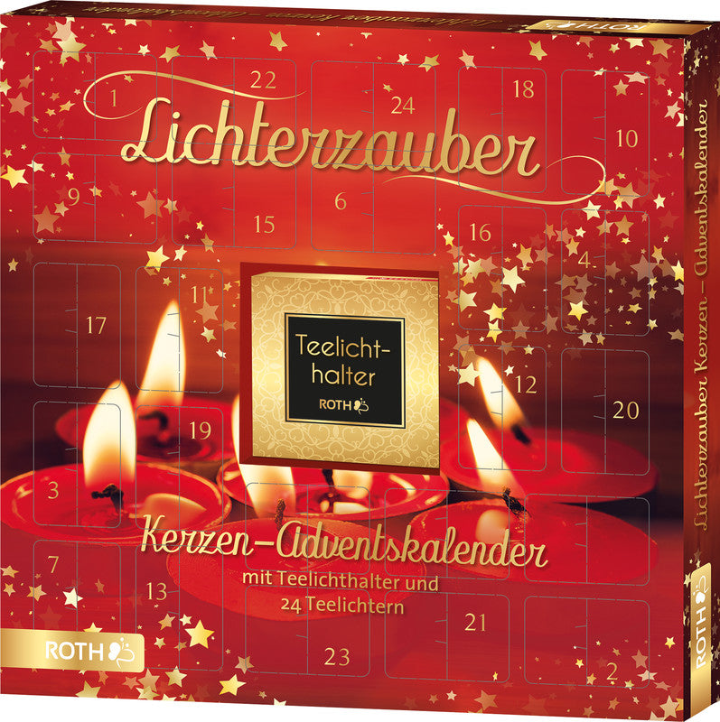Roth Adventskalender Lichterzauber, Karton, sortiert, 35 × 35 × 4 cm