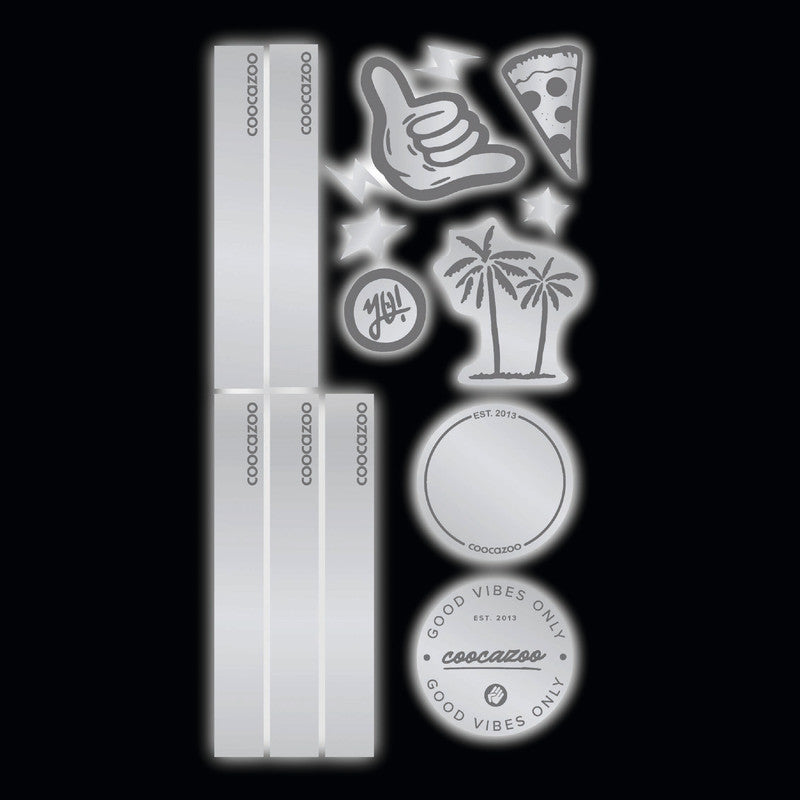 Coocazoo Reflektoren-Sticker – Schwarz – Umweltfreundliche Verpackung