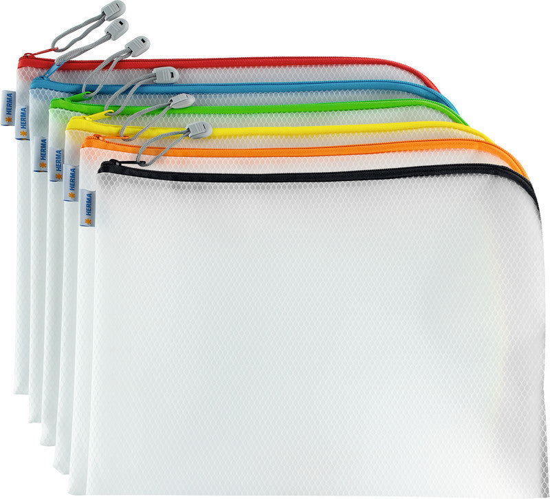 HERMA Reissverschlusstasche – 230 × 110 mm, Kunststoff, Schwarz – 1 Stück