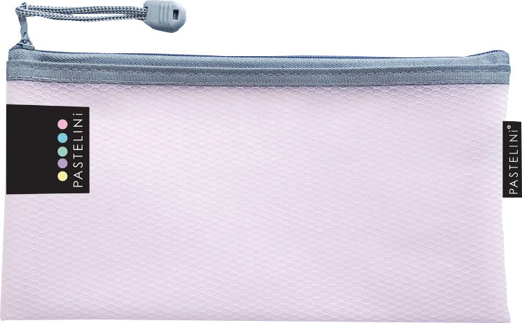 Pastelini Reissverschlusstasche – für DL-Dokumente – 220 × 110 mm, Kunststoff, Pink – 1 Stück