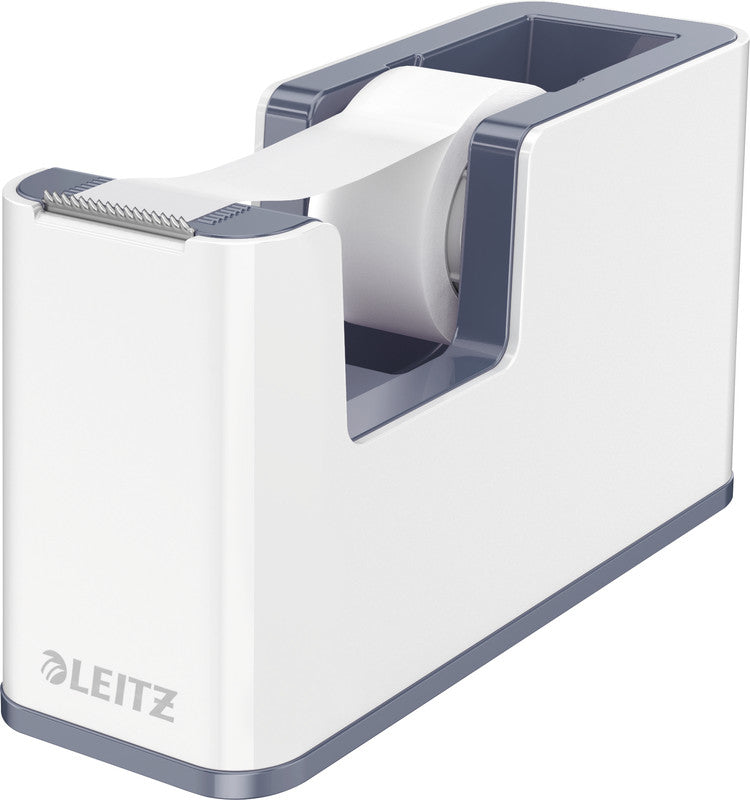Leitz Tischabroller WOW – für Rollenbreite bis 19 mm, für Bandlänge bis 33 m, für Kern 1", Metallmesser