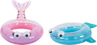 Sun club Schwimmring – Meerjungfrau, 3D-Augen, Reparatur-Patch – Ø 76 cm – ab 9 Jahren – PVC, mehrfarbig