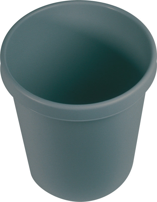 Helit Papierkorb the green german – 18 l – Kunststoff, lichtgrau – Ø 310 × H 320 mm