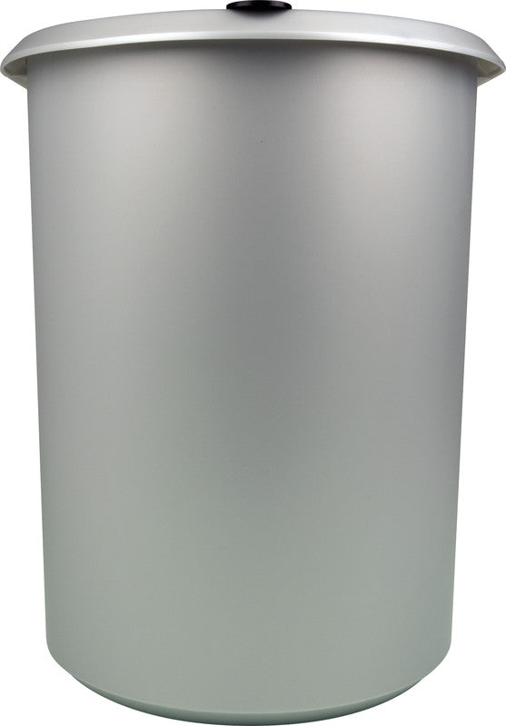 Helit Systempapierkorb – 20 + 9 l, mit Deckel – Kunststoff, schwarz – B × H × T 270 × 343 × 440 mm