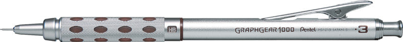 Pentel Graphgear 1000 Druckbleistift – 0,3 mm, Metall, Silber