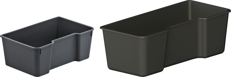 Rotho Aufbewahrungskorb Evo – Kunststoff, Anthrazit, 25,2 × 9,7 × 16,4 cm