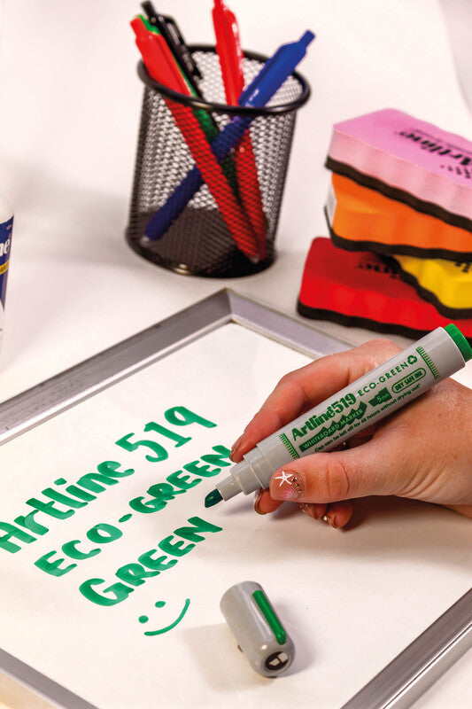 Artline Whiteboard-Marker Eco-Green EK519 – Rundspitze 2-5 mm – Schwarz – Trocken abwischbar