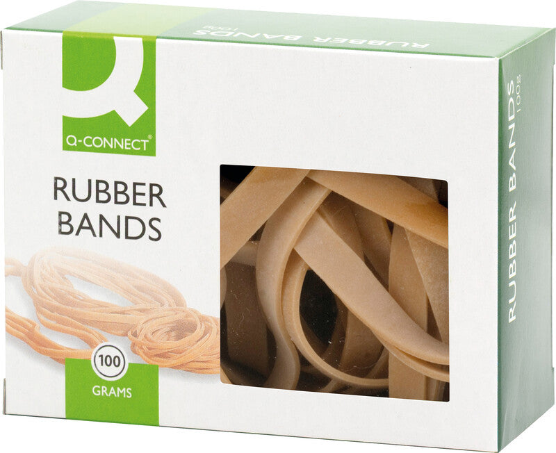 Connect Gummibänder – 9 × 100 mm, Ø 63 mm, Braun, Naturkautschuk, 100 g
