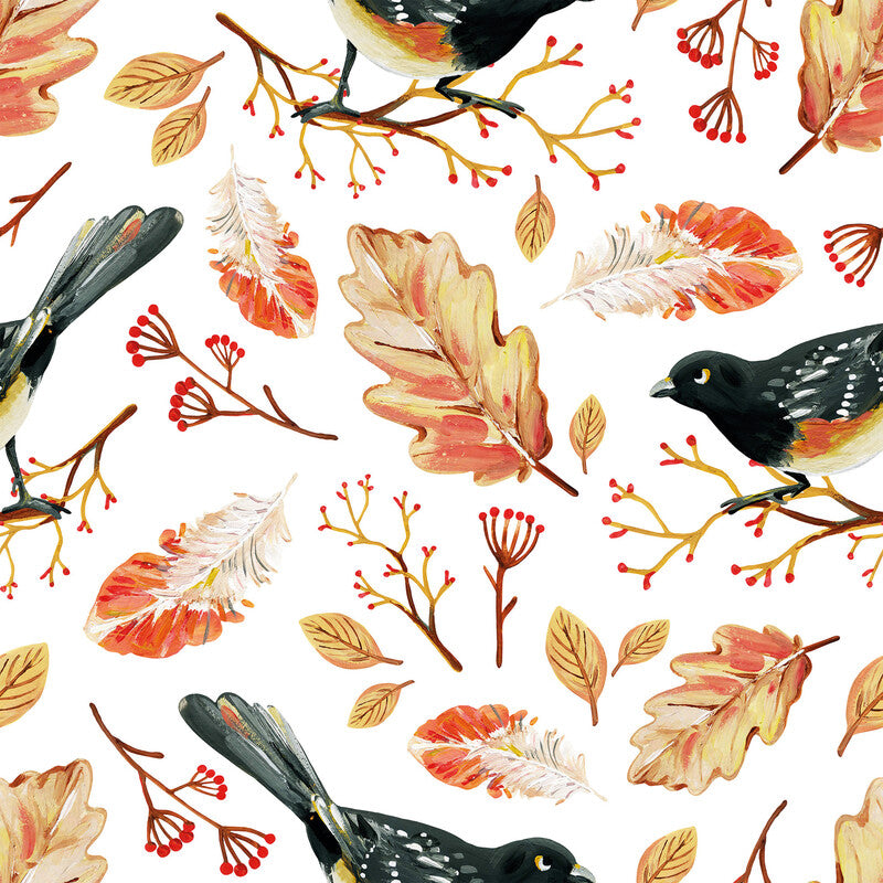 Fasana Servietten Autumn Birds – 33 × 33 cm – 3-lagig, Tissue – 20 Stk., FSC