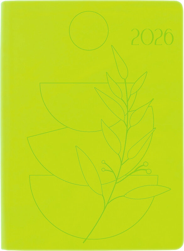 Biella Memento Ladytimer Agenda – 1 Woche/2 Seiten, gebunden, 10,1 × 14,2 cm, 2026, Hellgrün, FSC