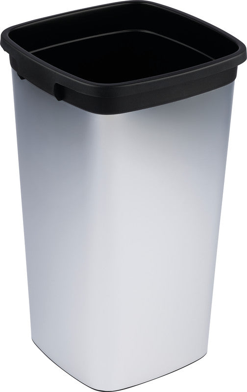 Rothopro Abfallcontainer – 60 l – Kunststoff, silber – B × H × T 390 × 650 × 390 mm – TÜV