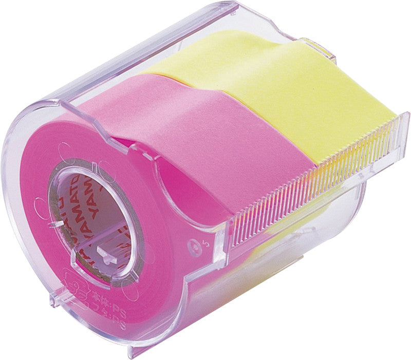 Yamato Haftnotizen – 25×10000 mm – sortiert (rosa, gelb), 2×10 m, auf Rolle, mit Dispenser, Papier