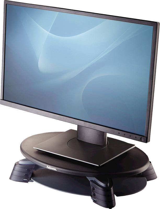 Fellowes Monitorhalterung, Standfuss, höhenverstellbar, drehbar, 14 kg, schwarz