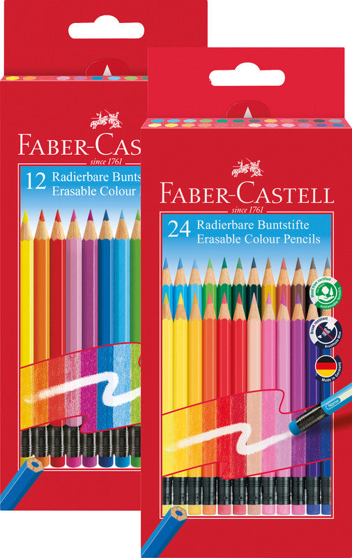 Faber-Castell Buntstifte – 24 Farben, im Kartonetui, Ø 3 mm, sechskantig, FSC
