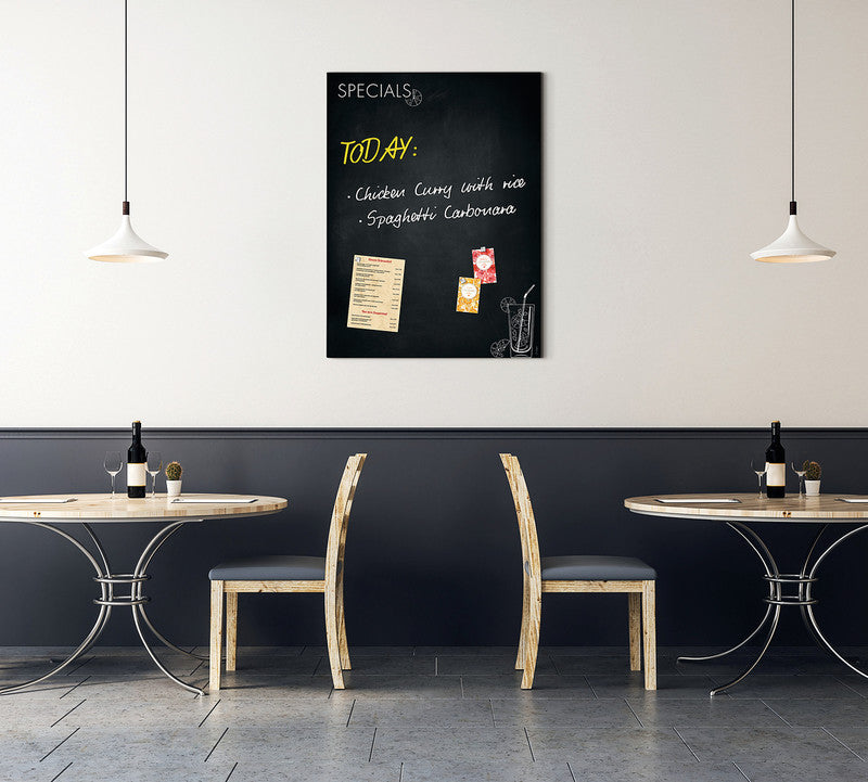 Sigel Whiteboard – 90 × 120 cm, Glas, magnetisch, Wandmontage, inkl. Magnete, Montagesatz