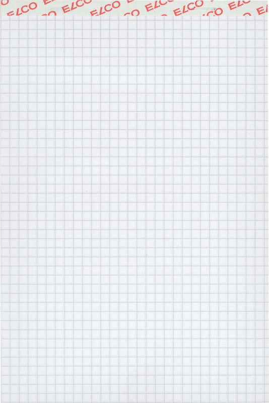 Elco Notizblock, A5, kariert 5 mm, Klammerheftung, 100 Blatt, perforiert, 70 g/m² – weiss
