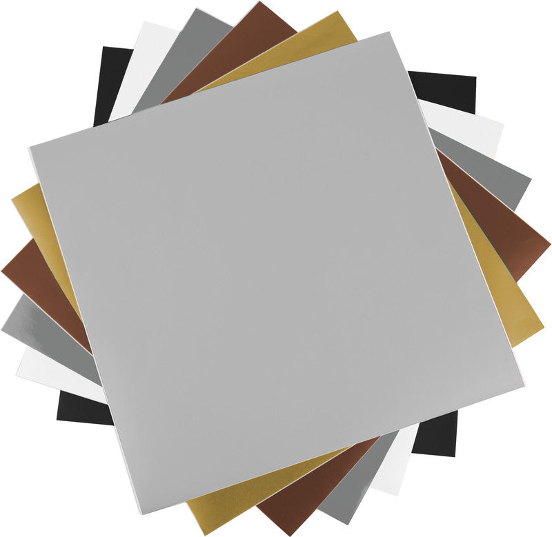 Silhouette Vinylfolie – 6 Stück – permanent – mehrfarbig – 305 × 305 mm – für Silhouette Schneideplotter