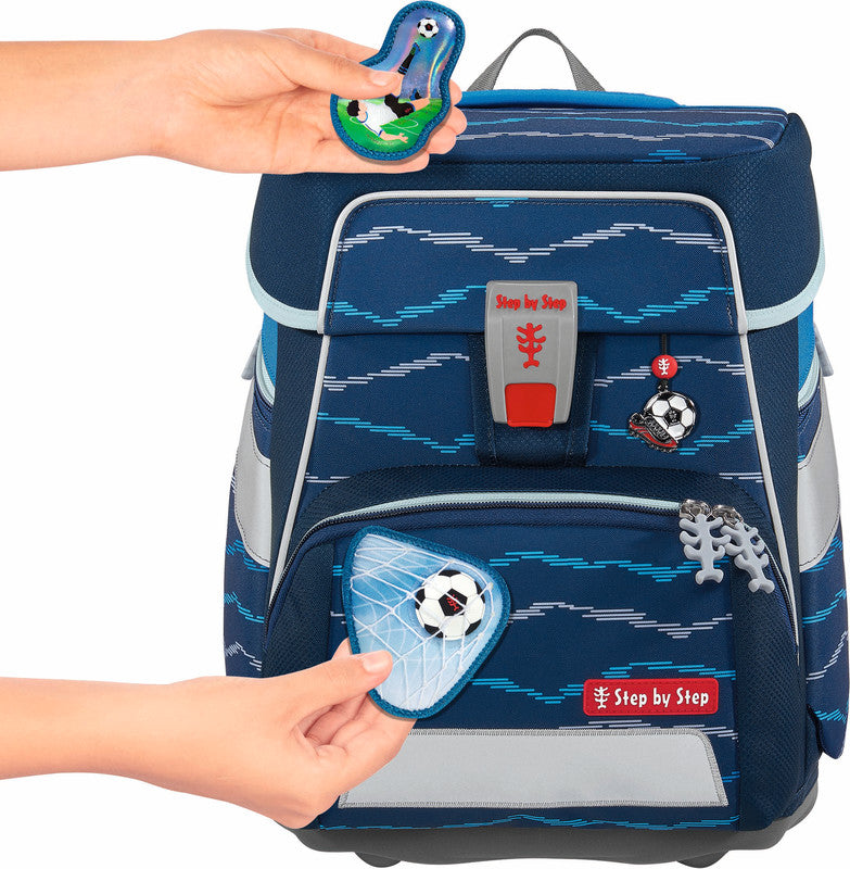 Step by Step Schulrucksack-Set SPACE – 5-teilig – Soccer Lars – Recycelte Materialien