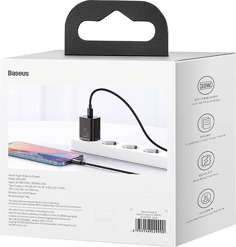 Baseus Ladegerät – 20 W, 1× USB-C