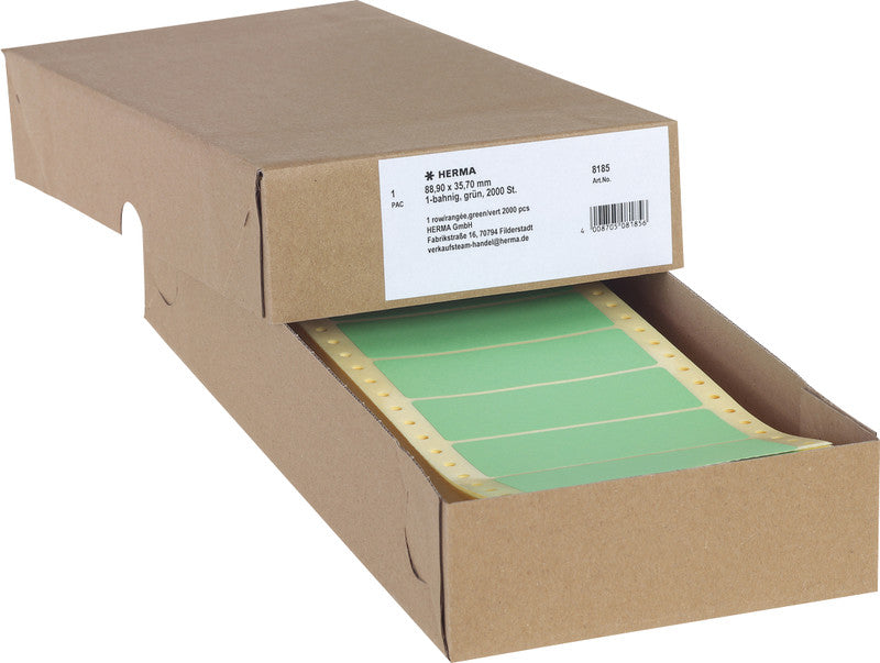 HERMA Etiketten, 89 mm × 36 mm, grün, Papier, permanent, 2000 Etiketten